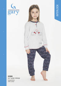 GIRL'S PAJAMA M/L Q30008 Tellini S.r.l. Wholesale Clothing